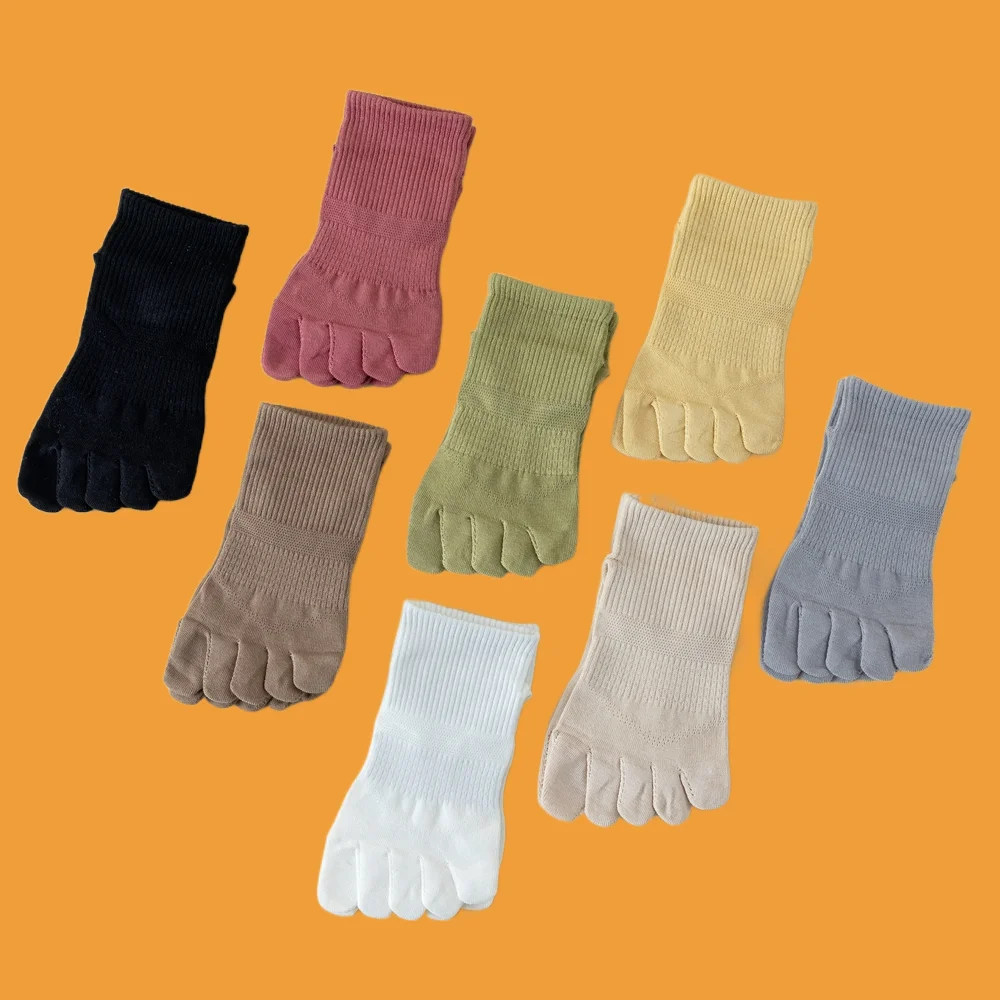 5/10 Paar hochwertige fünf Finger Damen kurze Socken einfarbige Damen Socken Desodor ierung atmungsaktive Damen Mädchen Socken