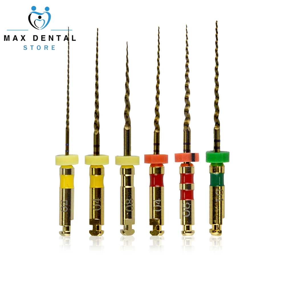 1 Stuks E-FLEX Goud Tandheelkundige Wortelkanaalbestand Warmte-Geactiveerde Roterende Nitinol Tandpulp Vijlen Nikkel Titainium Instrument