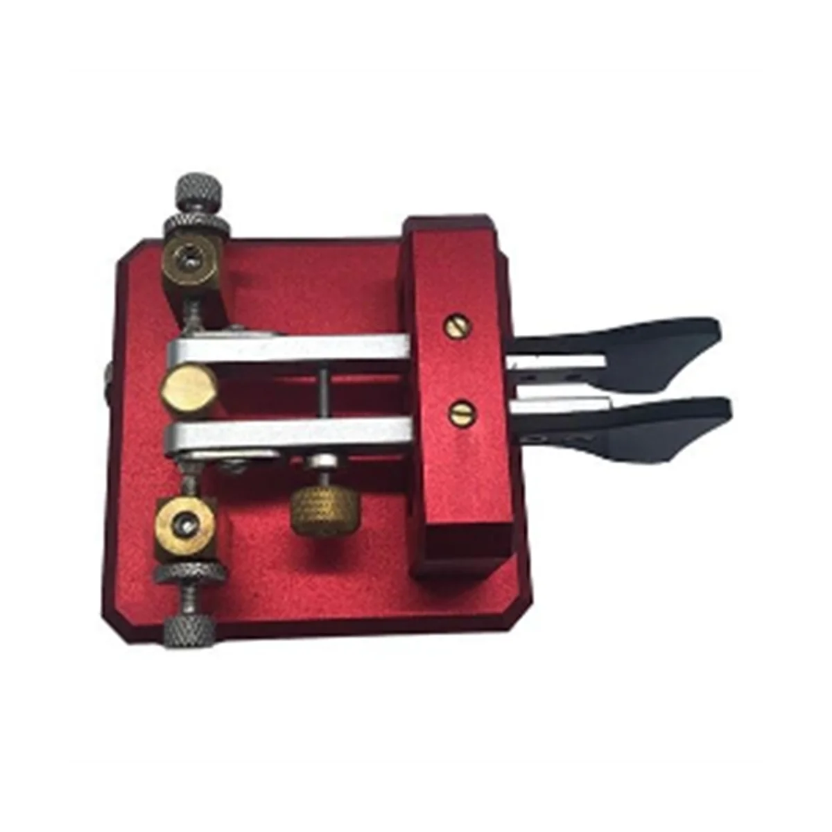 Chave automática Morse Dual-Paddle Telegraph, CW Key para usuários de radioamador, prata, rádio amador, CW Paddle Key