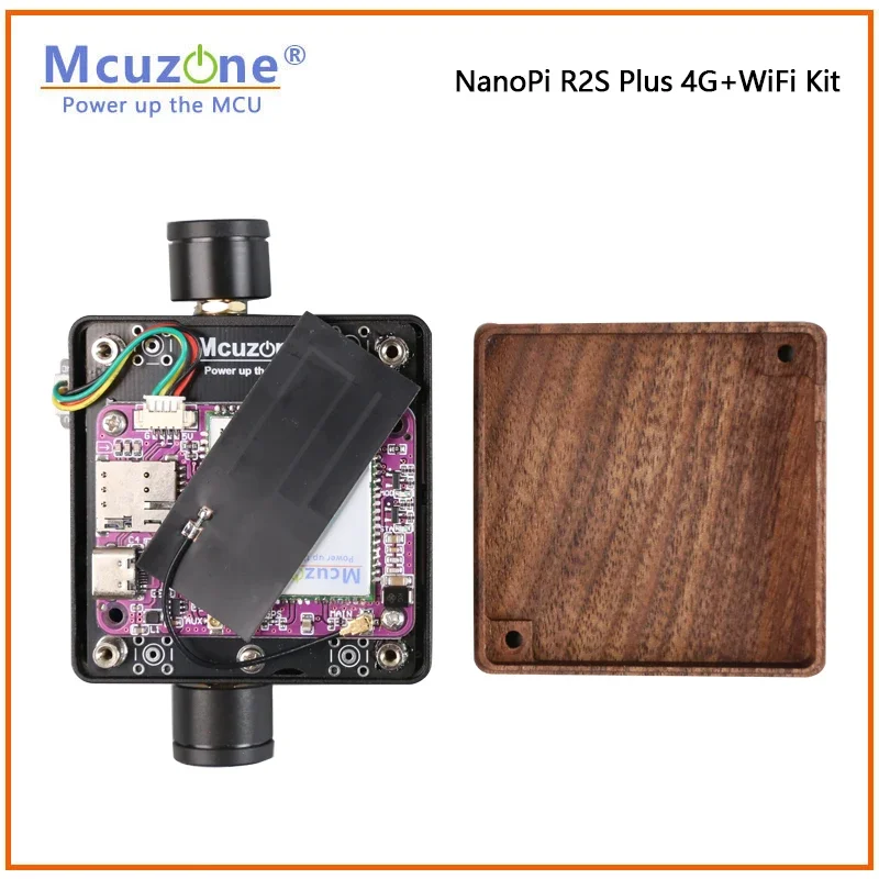 Kit NanoPi R2S Plus 4G e WiFi, RK3328 openwrt Ubuntu 1GB DDR e 32G eMMC