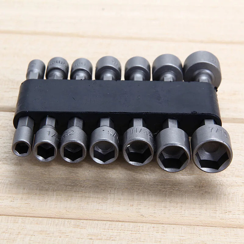 

DIY Drill Bit Auto parts Woodworking 14PC Power Nut Driver Set Metric Socket Wrench Screw Hex Shank Accessories