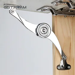 Hydraulic Randomly Stop Hinges Kitchen Cabinet Door Adjustable Polish Hinge Furniture Lift Up Flap Stay Support Hardware