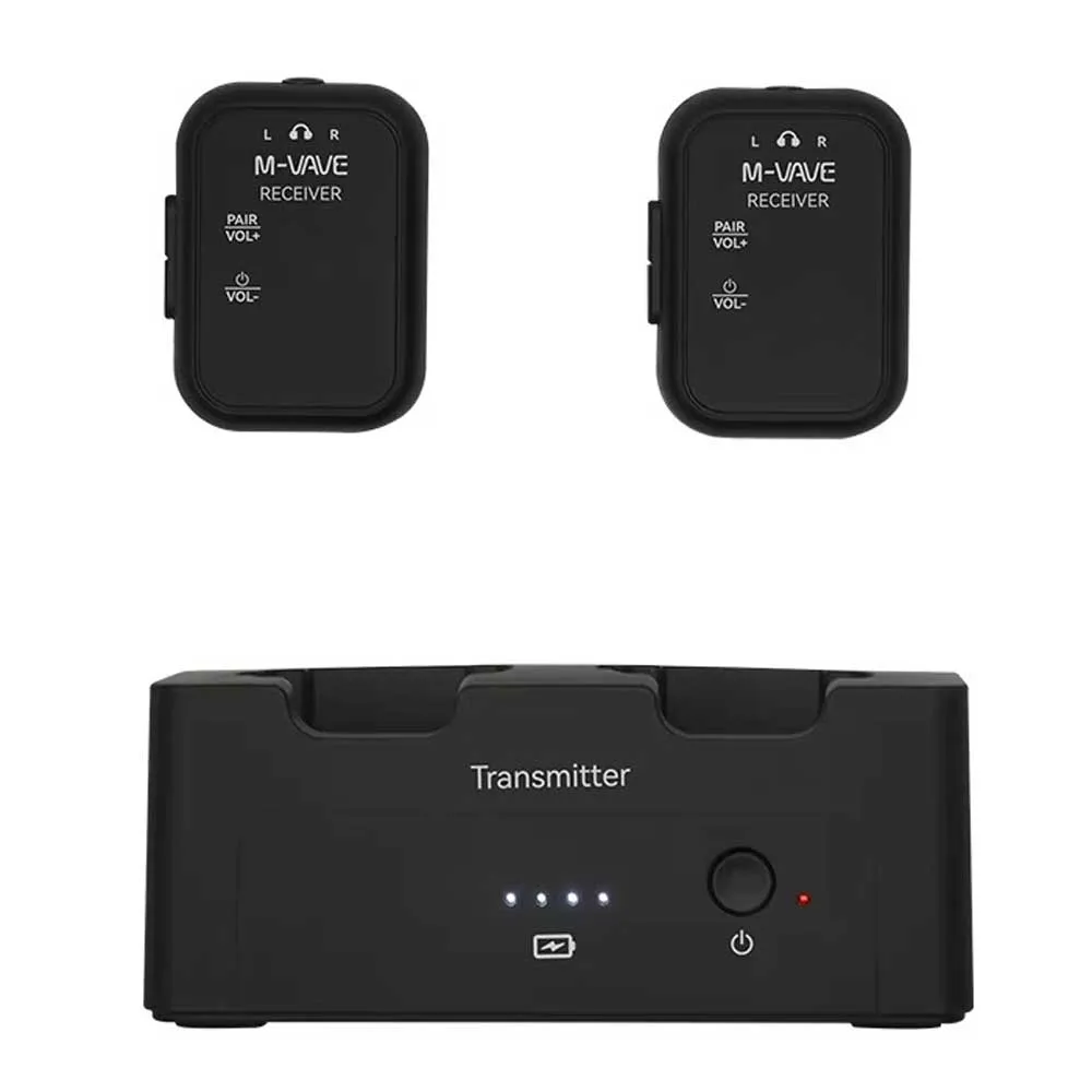M-VAVE WP-12 2.4G Wireless Earphone Monitor 1 Transmitter 2 Receiver Audio System Transmission Stereo Mono Recorder view 5