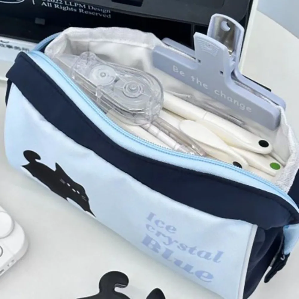 

Тканевая сумка-ручка с маленьким черным котом, мягкая, устойчивая к грязи, сумка для хранения продуктов для ухода за кожей, моющаяся, большая вместимость