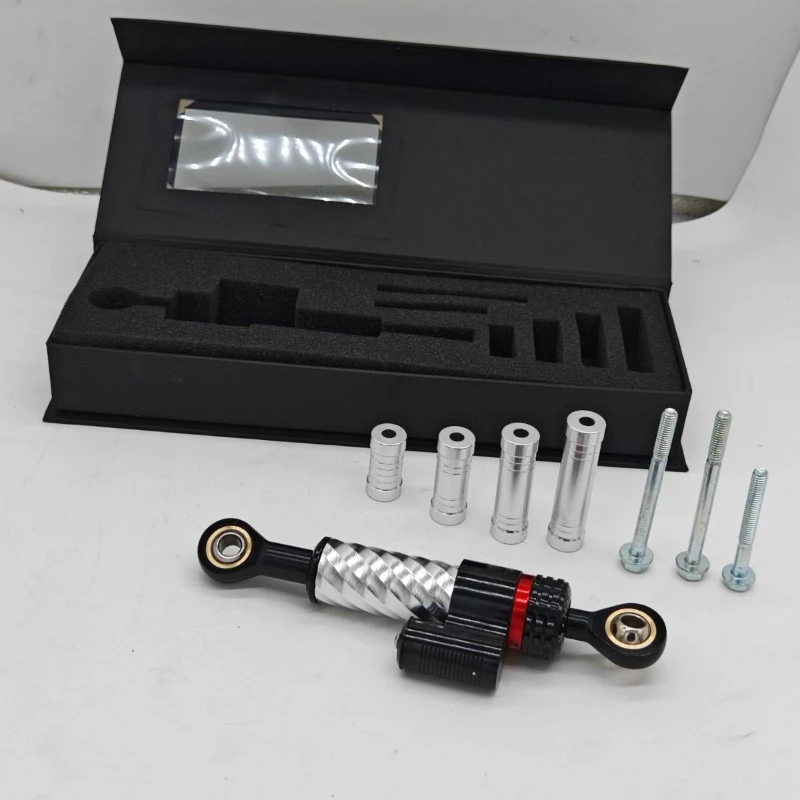 

Suitable for motorcycle general purpose short black carbon fiber titanium ruler directional damper anti-shake head balance bar