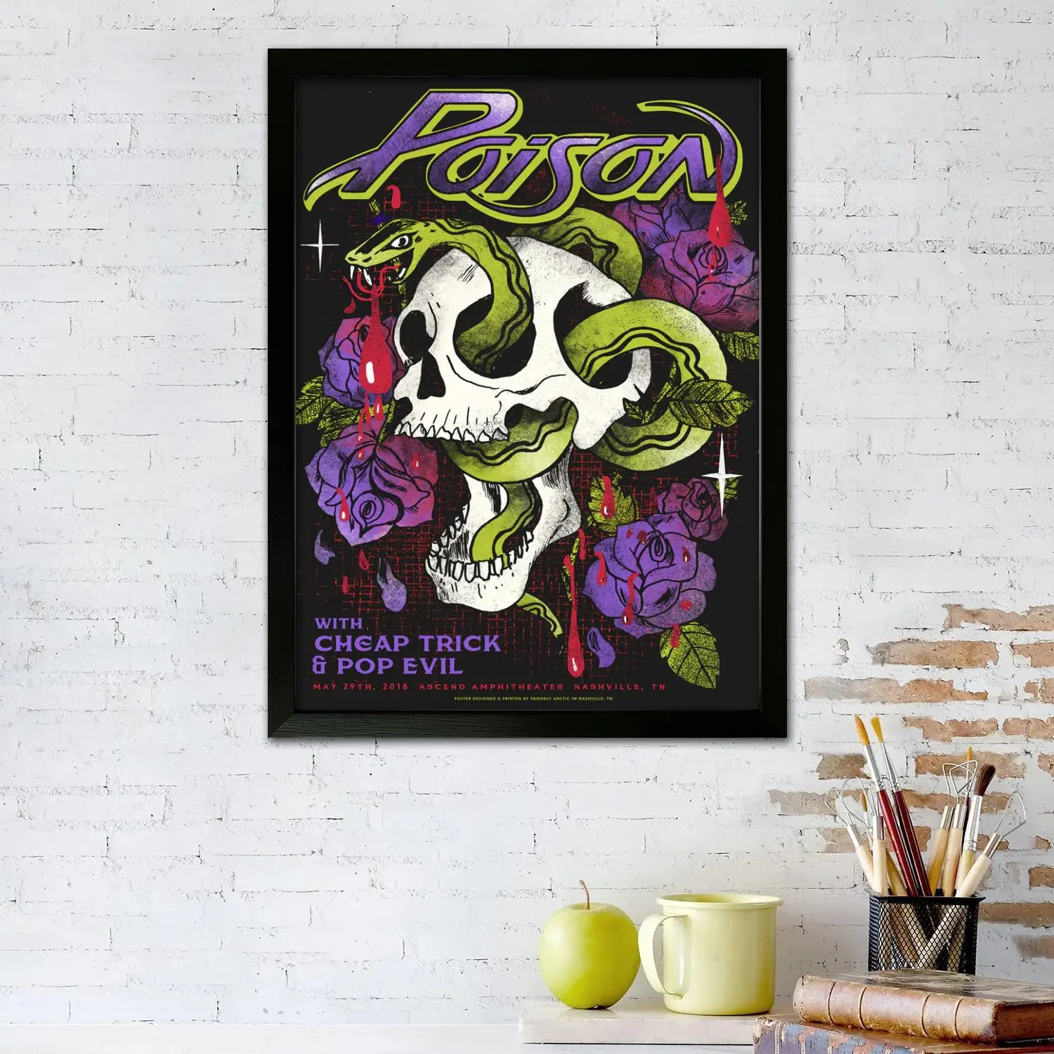 poison band Canvas Art Poster, Wall Art, Picture Print, Modern Family, Bedroom Decor, Posters,Decorative painting