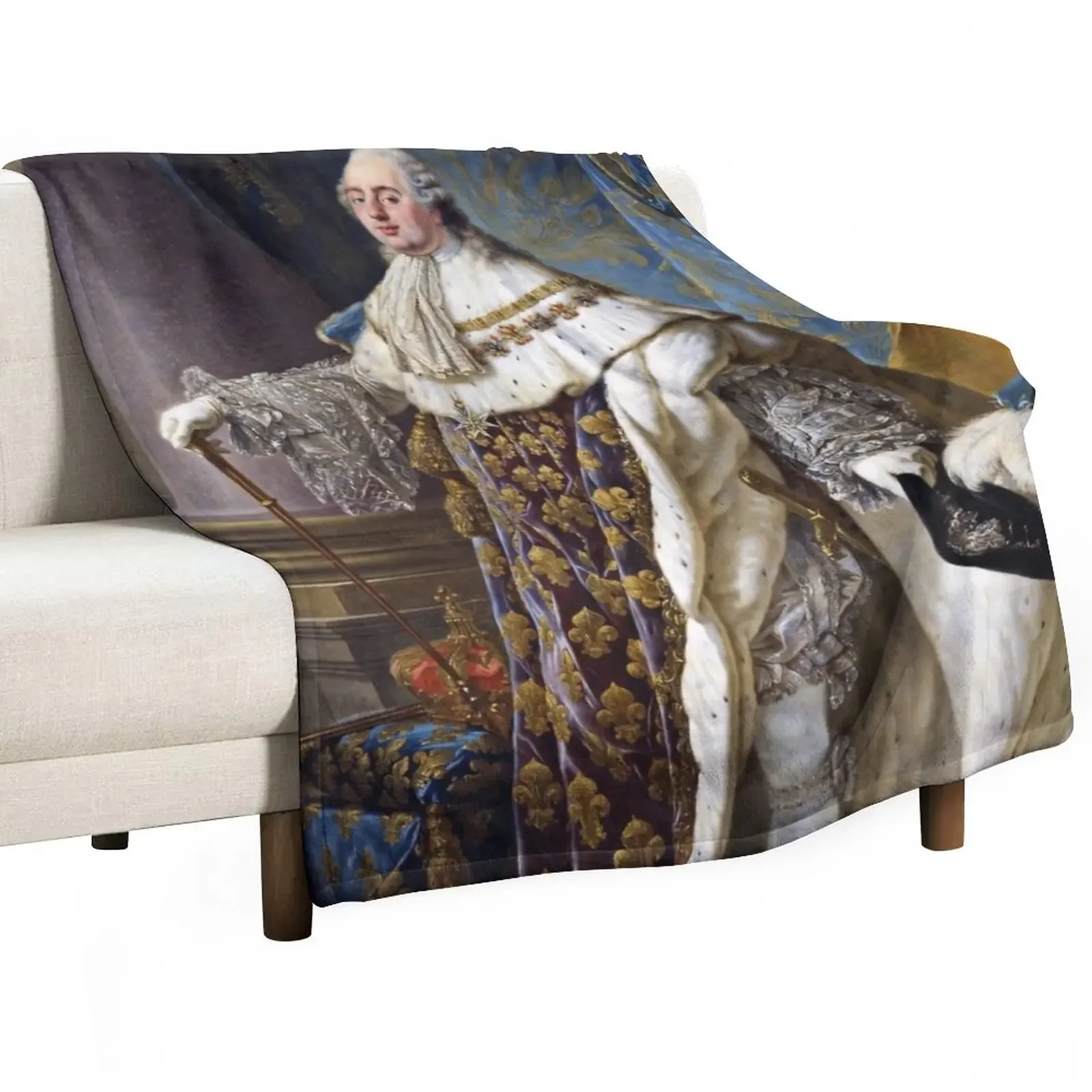 

Louis XVI of France Painting Throw Blanket Fashion Sofas Single Luxury Throw christmas decoration Blankets