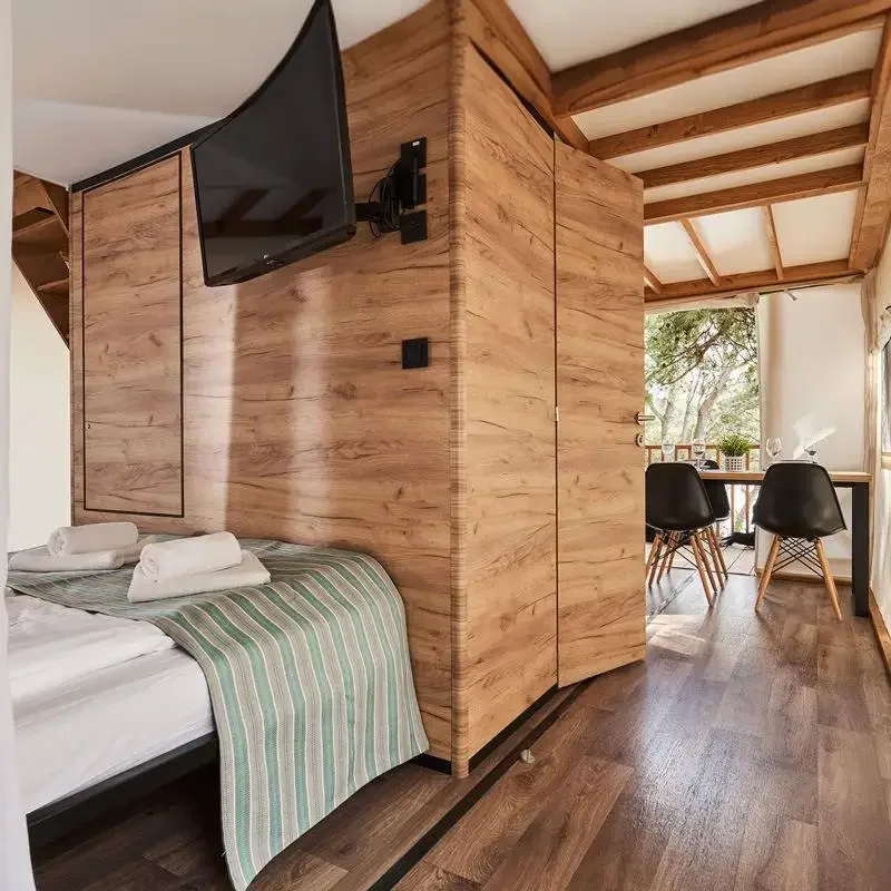 Base de acampamento cênica grande loft de luxo com banheiro um quarto uma sala de estar barraca de dois andares para casa de família