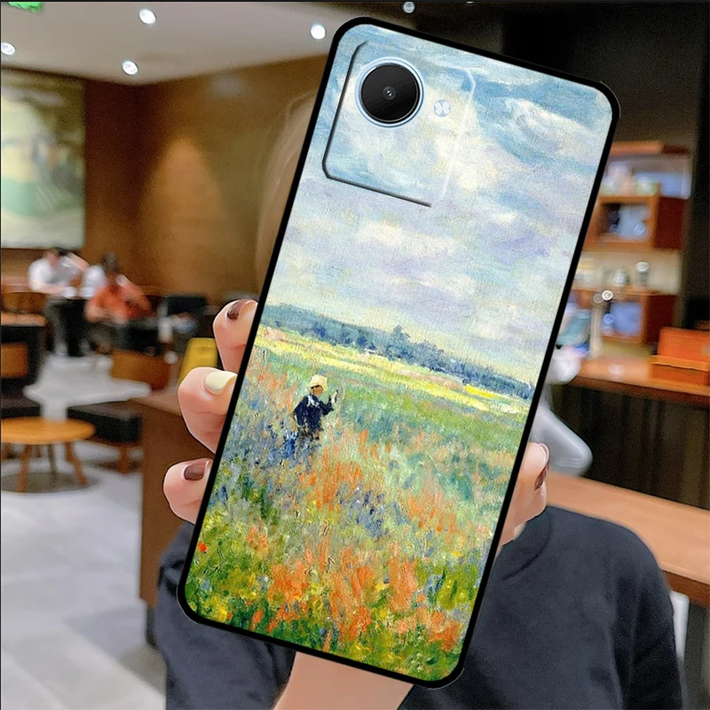 حافظة كلود مونيه لهاتف Realme C75 C67 C61 C55 C53 C51 C21Y C25S 10 11 12 13 14 Pro Plus GT 6T 6 5 GT7 Pro