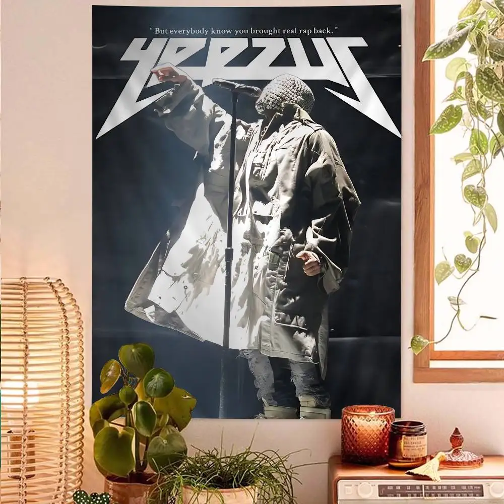 Classic Rapper K-Kanye W-West Y-Ye Colorful Tapestry Wall Hanging Bohemian Wall Tapestries Mandala Wall Hanging Sheets