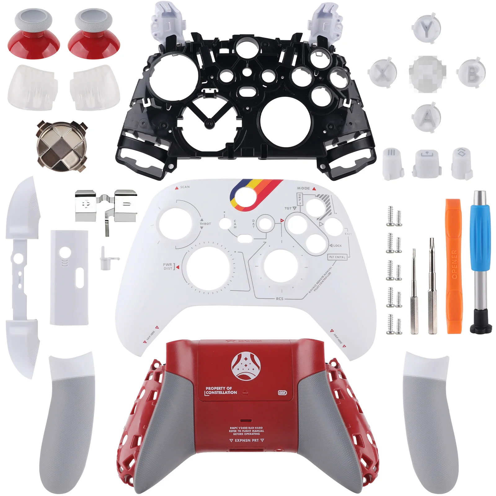DIY Starry Shell Replace for XBOX Series X S Controller Case Controller Repair and Replace Shell Handles Set Without Controller
