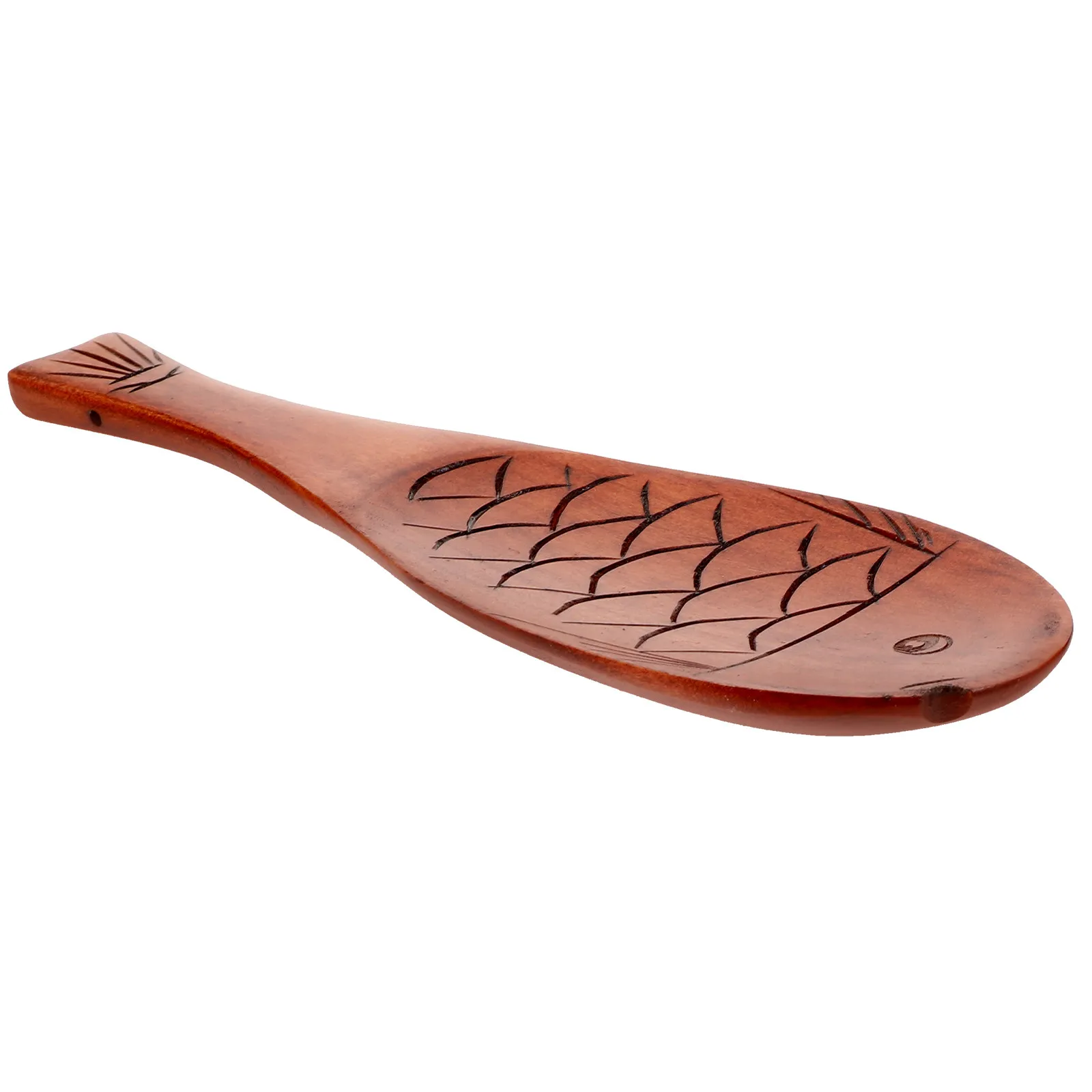Wooden Rice Spoon Fish-Shaped Design Multi-Functional Stirring and Serving Utensil for Home Kitchen Restaurant Banquet Use