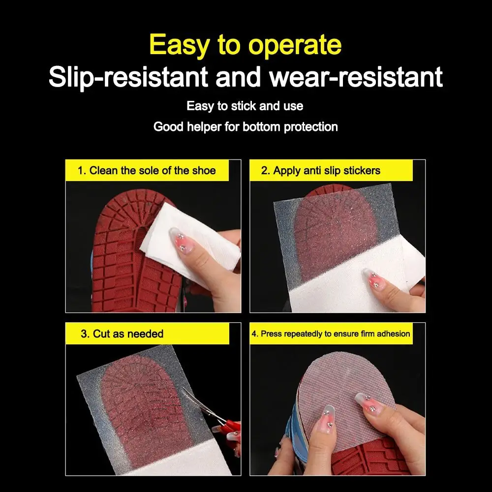 Transparent Sole Protector Wearable Self Adhesive Sole Anti Slip Sticker Invisible Shoe Bottom Pads