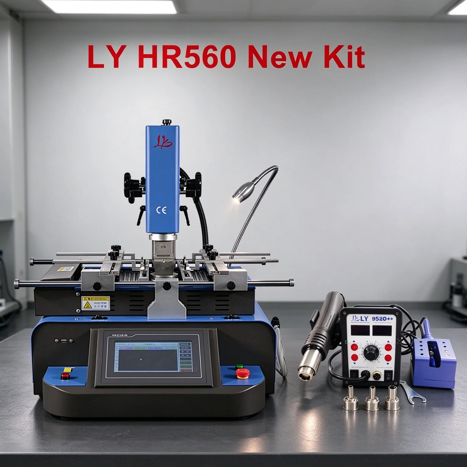 LY R690 V.3 BGA Rework Station 3 Zones Hot Air Soldering Station Touch Screen Chip Repair Machine with Laser Point 4300W