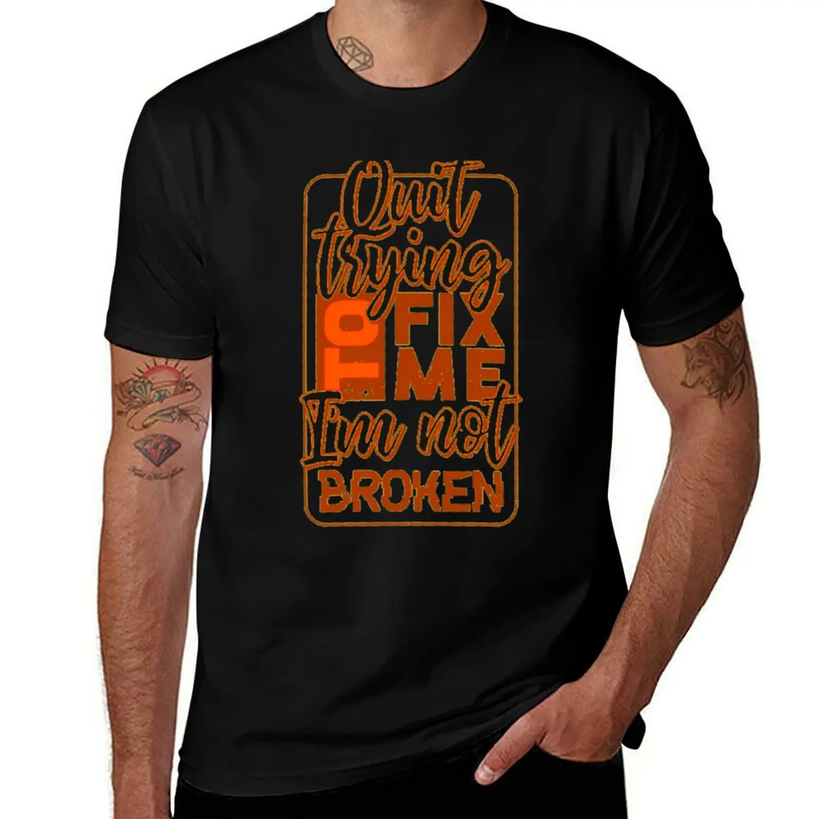 

Trying T-Shirt Broken man shirts Me shirt Quit man t quality men shirts t for Fix cotton T-Shirt I'm high Not graphic t to