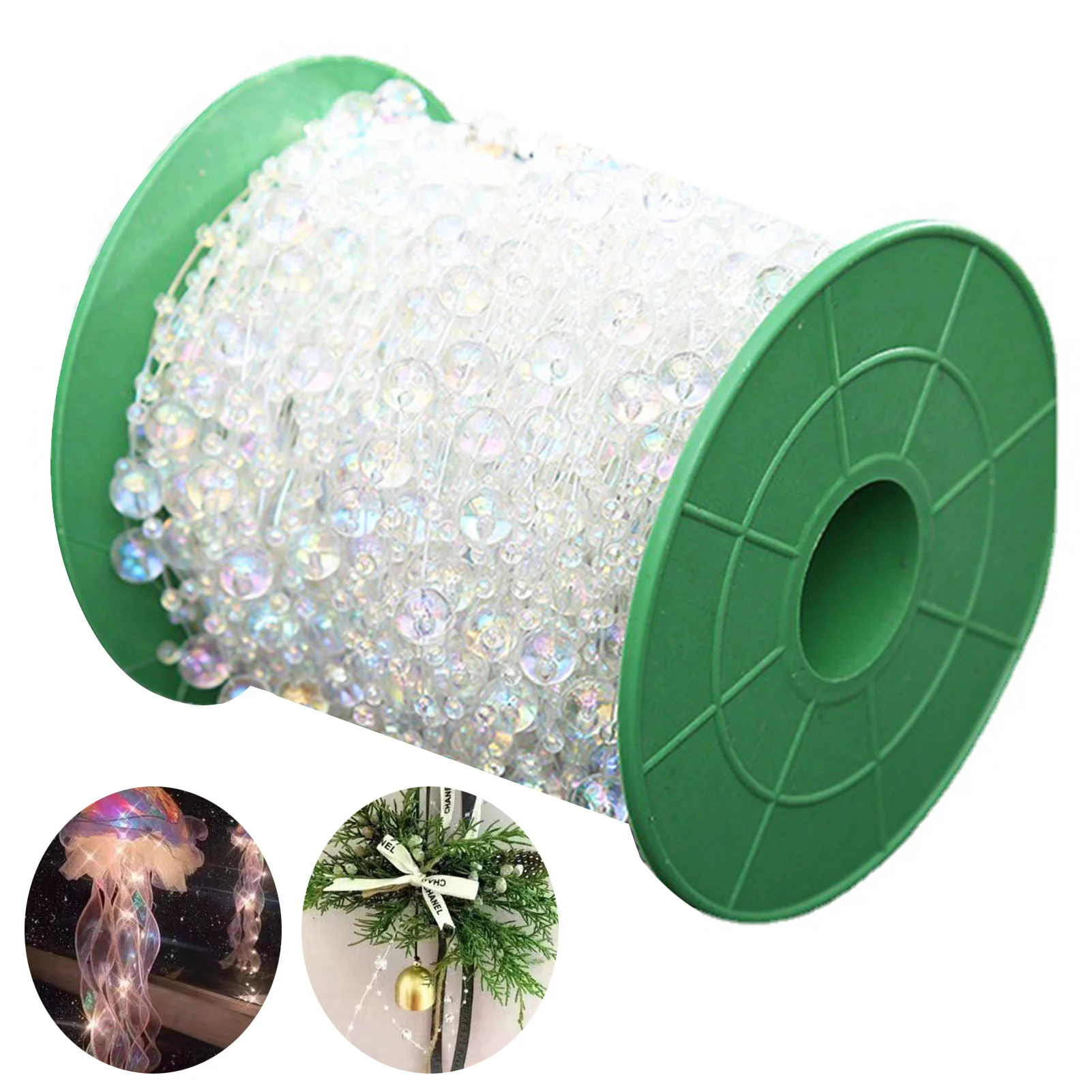 30m Dekorative Perlenkette Transparente Bunte Dekorationsperlen-Schnur DIY Dekorative Perlenkette 2026 Festival Party Deko-Requisiten – Detail 7