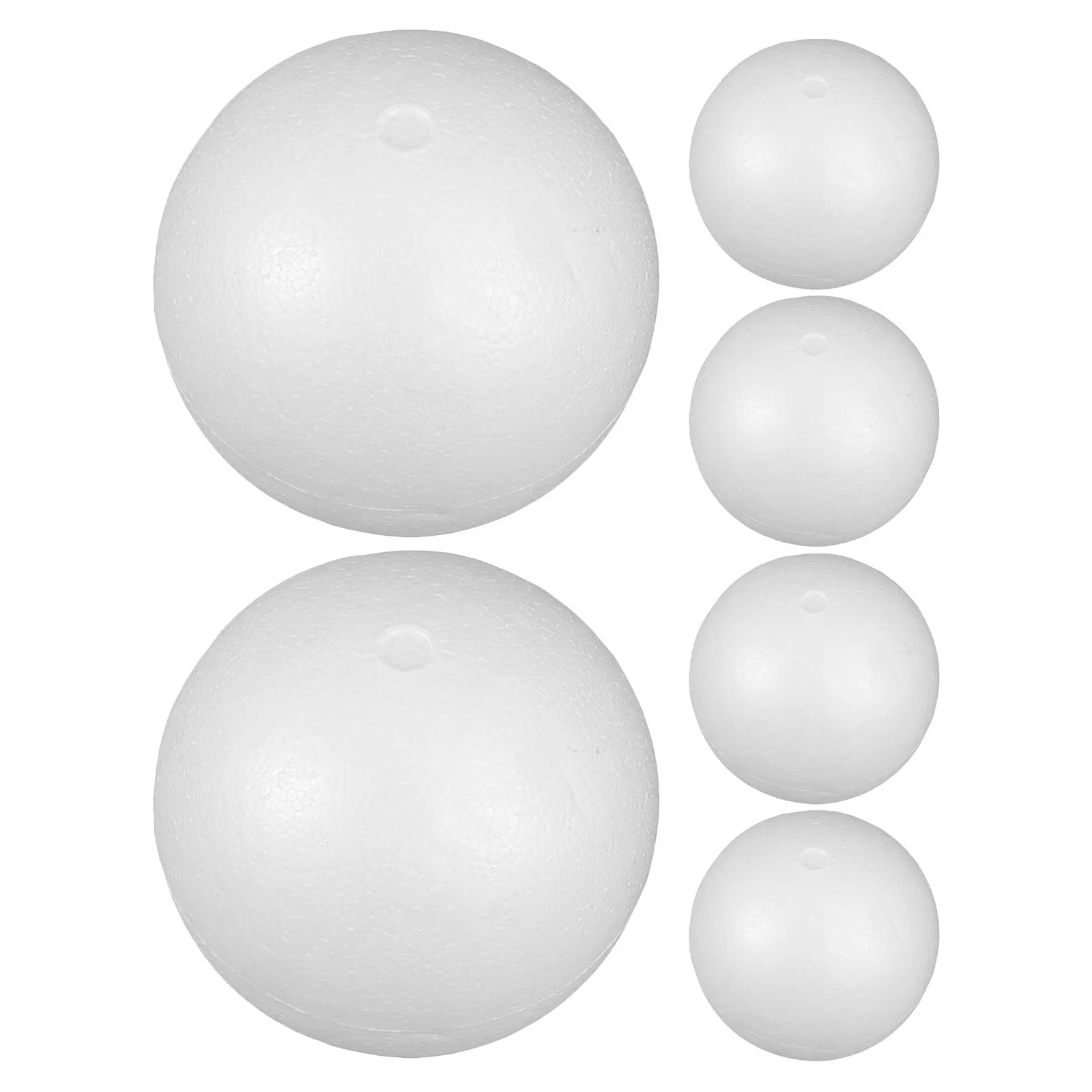 6개입 솔리드 화이트 폴리스티렌 폼 볼 DIY 눈사람 만들기 크리스마스 트리 장식 공예 눈사람 만들기 폼