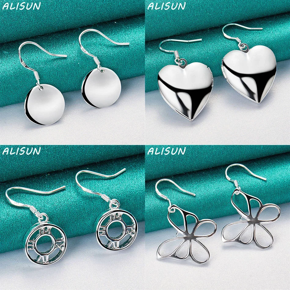 

ALISUN 925 Sterling Silver Geometric Drop Earrings For Women Creativity Gifts Street All-match Party And Daily Wear