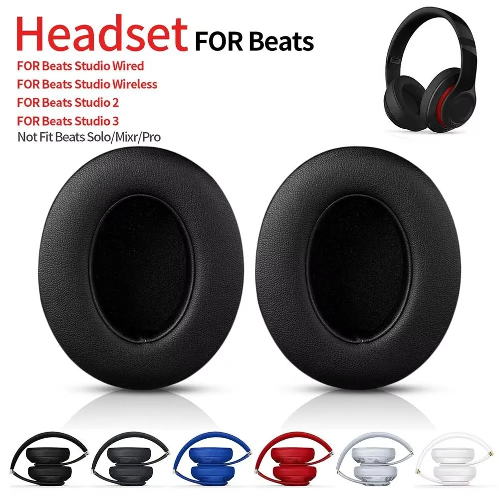 1 Pair Replacement Ear Pads For Beats Studio 2 3 Wired Wireless Headphone Earmuffs Ultra-soft Sponge Cushion Accessories image 2