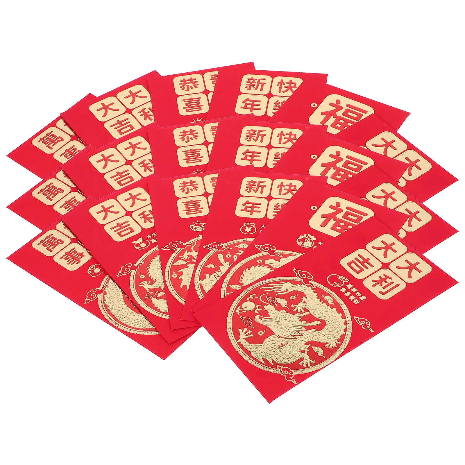 

30Pcs New Year Red Envelopes Red Money Pockets Dragon Pattern Cash Envelopes Chinese Style Festive Gift Packets Spring Festival