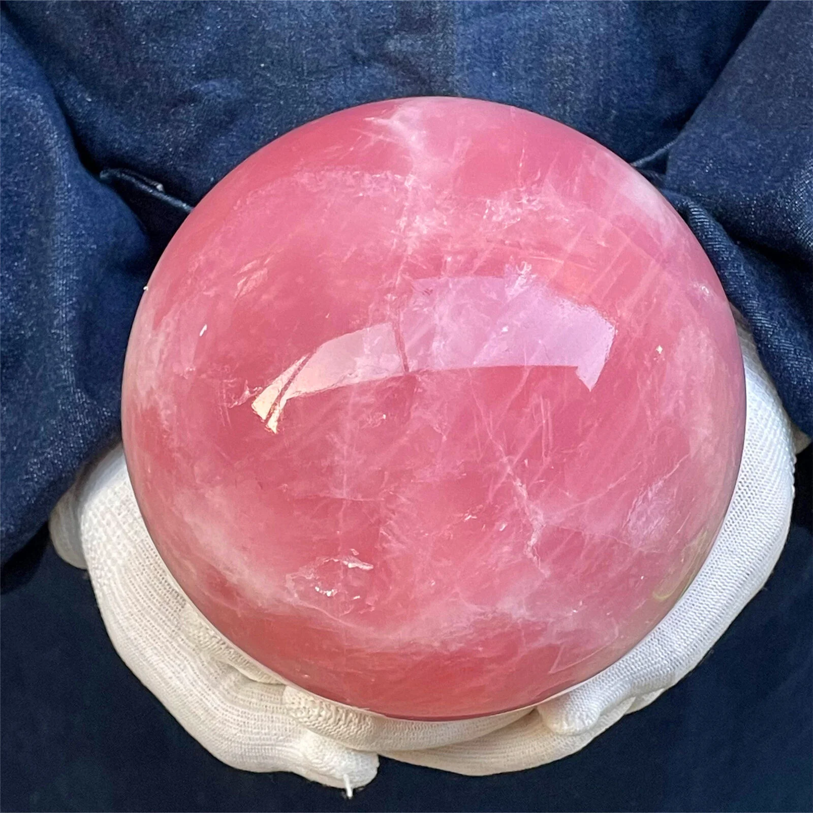 

Naturally Formed Pink Quartz Ball,Supreme Pink Crystal Energy Ball,Mineral Reiki Healing Stone,Degaussing Magic Divination Ball