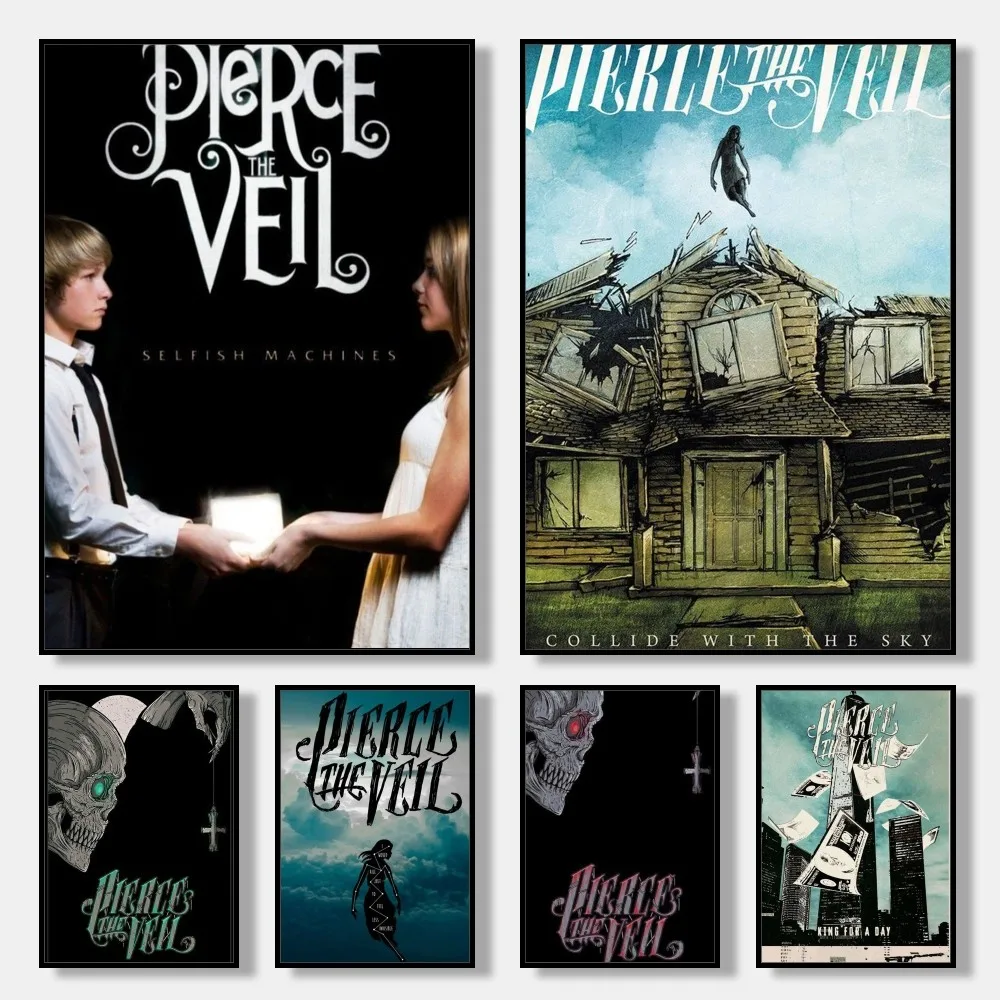 Pierce The Veil Band Collide With The Sky Poster Music Album Canvas Painting Wall Art Pictures Room Dorm Club Decor Gift  Poster