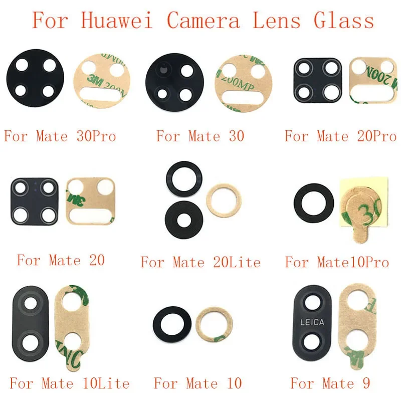 2pcs Back Rear Camera Lens Glass For Huawei Mate 30 Pro 30 Lite 20 Pro 20 Lite 20X 10 Pro 10 Lite 9 Repair parts