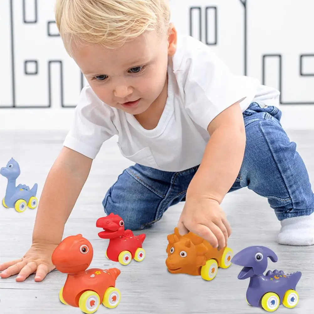 Kleinkind Dinosaurier Spielzeug auto interessante batterie freie Mini Dinosaurier Auto Spielzeug für Kinder Cartoon Dino Figuren Fahrzeug Spielzeug korb