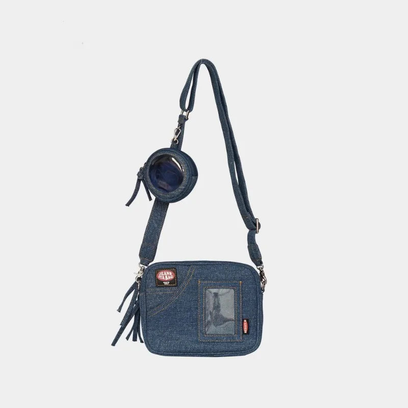 Nowa urocza JK jednolity torba Crossbody dla nastoletnich dziewcząt 2024 letnia moda dżinsowa niebieska torba na ramię popularna modna Bolsa Mujer