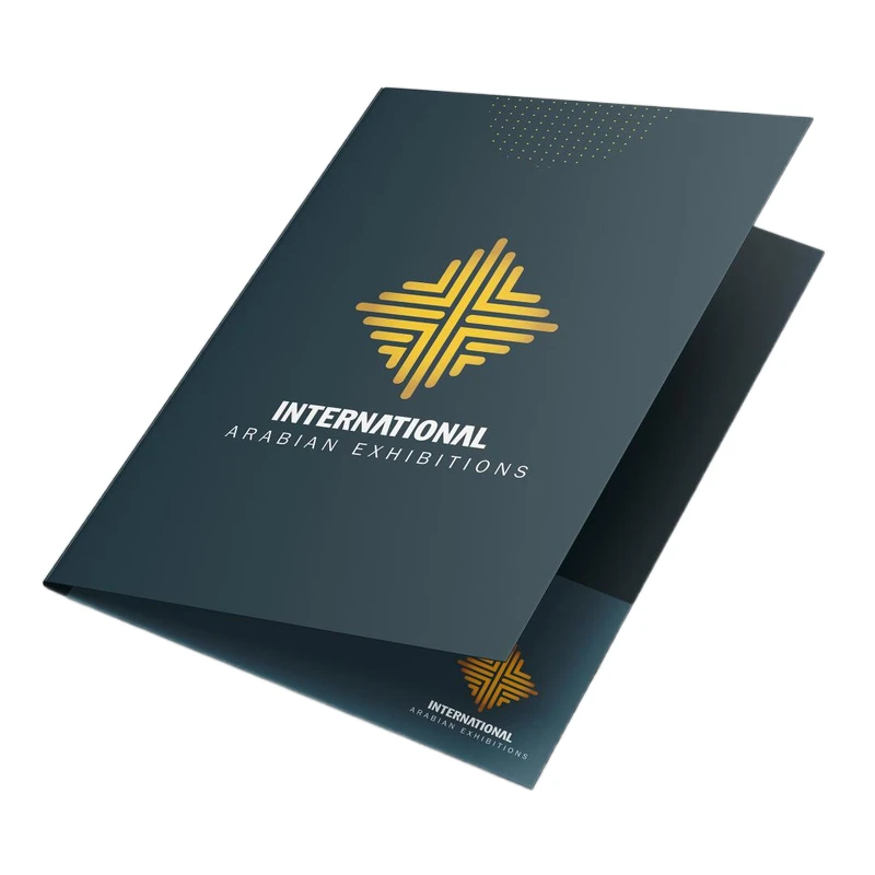 custom  printed a5 a4 company office business document presentation folder with pockets