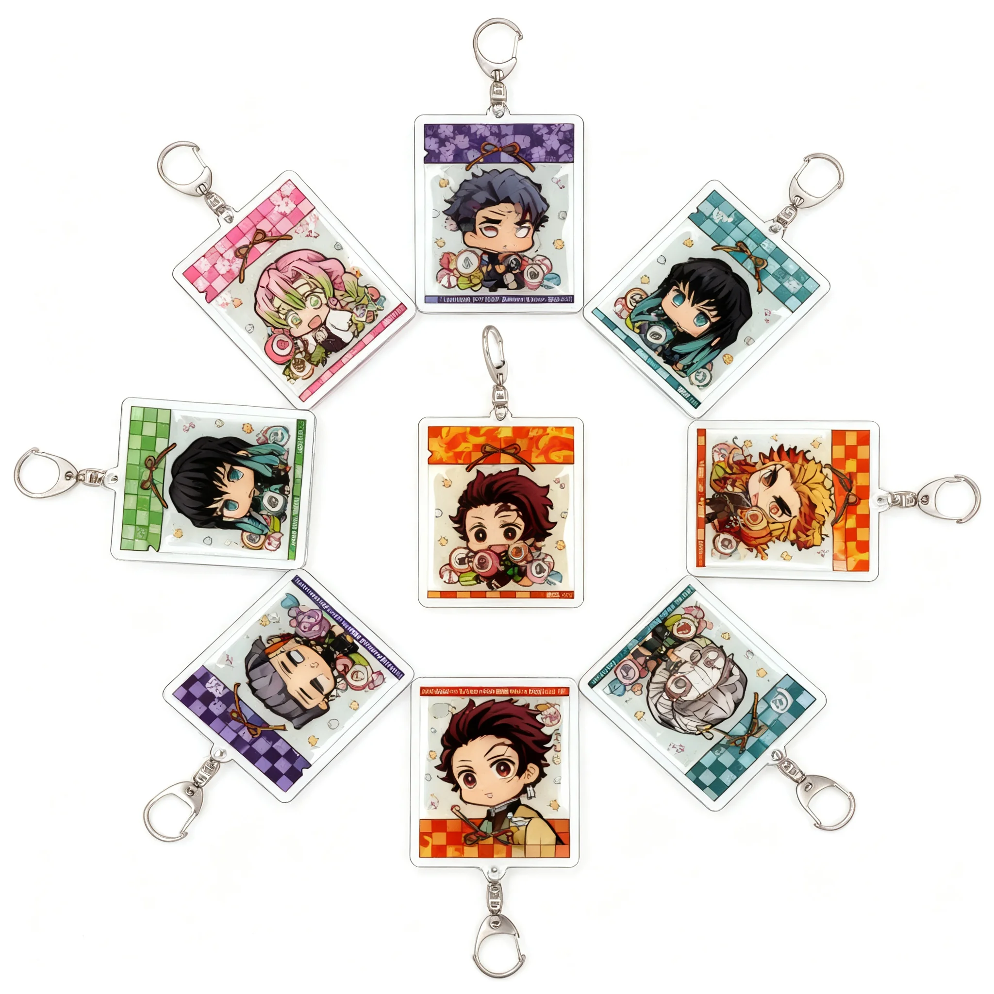 

Акриловый брелок-подвеска «Аниме: Истребитель демонов» с Танджиро Камадо, Незуко, Зеницу Агацумой – креативный аксессуар, подарок для фанатов