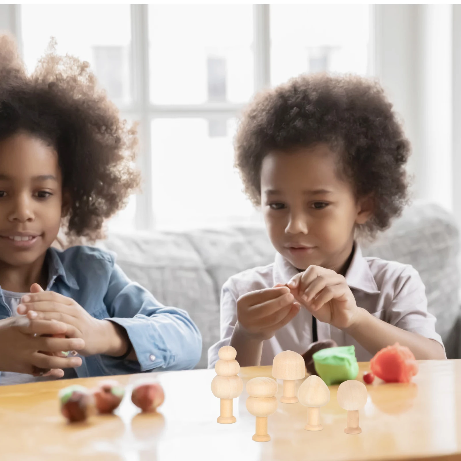 

10Pcs Wooden Plain Mushrooms High Durability No Burrs Easy to Paint DIY Projects Home and Party Decorations Wooden Mushrooms