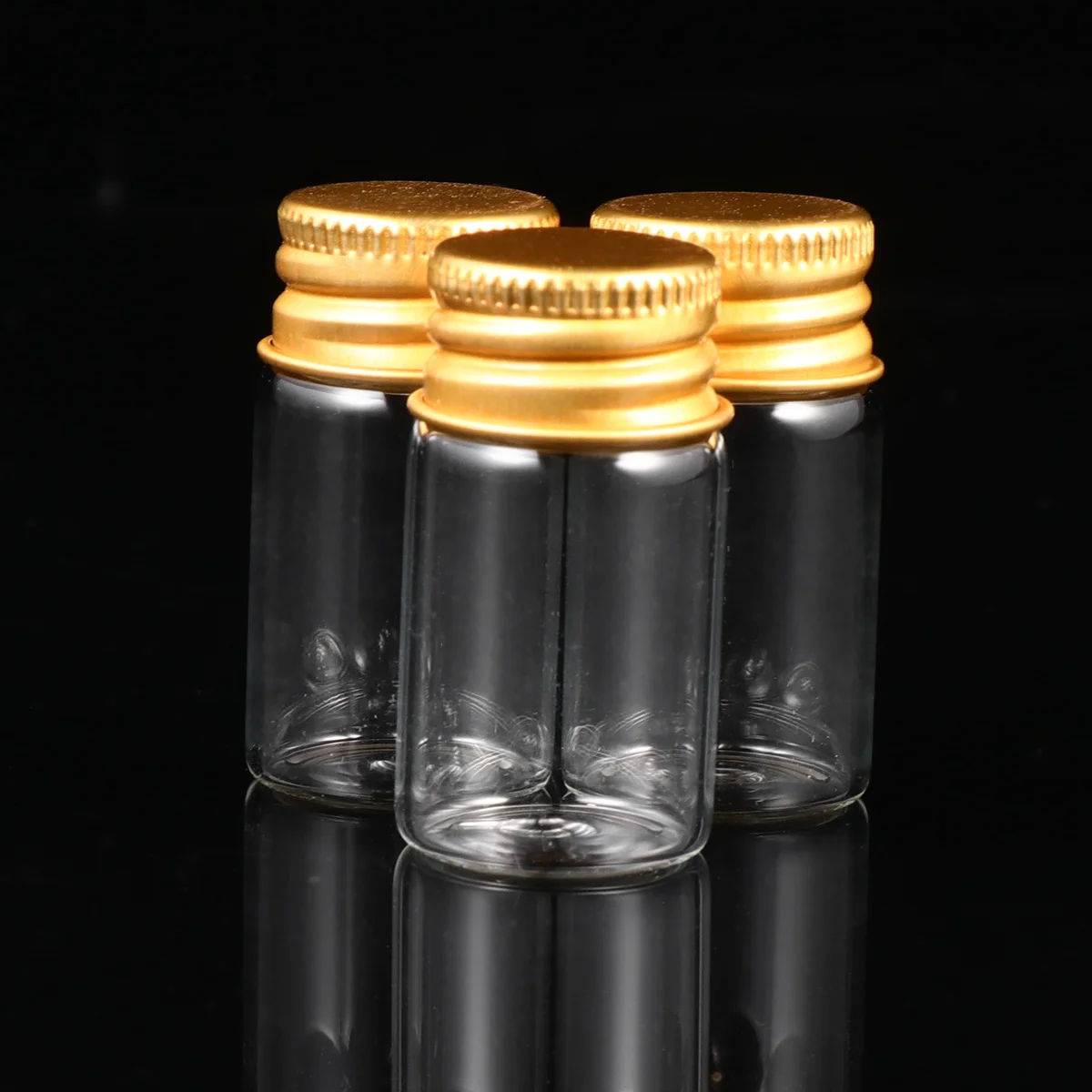 

1Set Aluminum Glass Bottles 7Ml Transparent Glass Storage Bottles Sealed Ink Bottle Screw Bottle Easy Open High Transparency