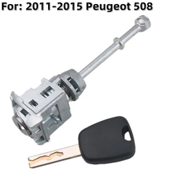 XIEAILI OEM Auto Left Door lock Cylinder Barrel For Peugeot 2011-2015 508 With Groove Blade With 1Pcs Key