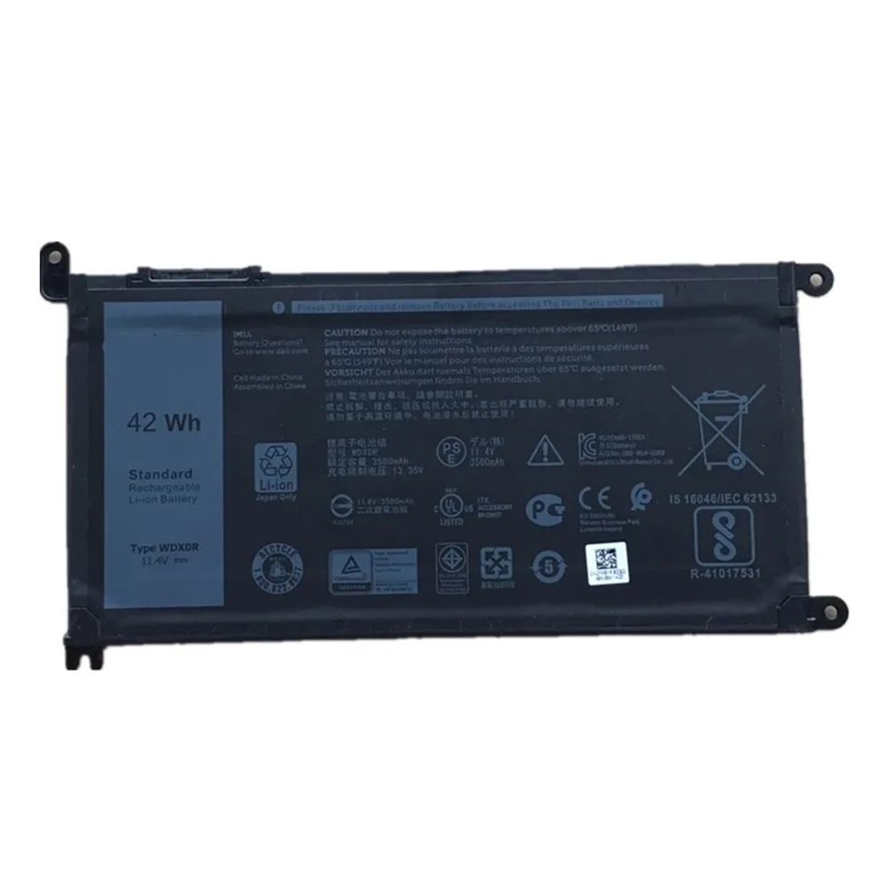 New Laptop battery for DELL WDX0R P120G P32E P58F P66F P69G P70F P74G P75F P61F P92G P69G001 P58F001 Inspiron 13-5368 5378 5379