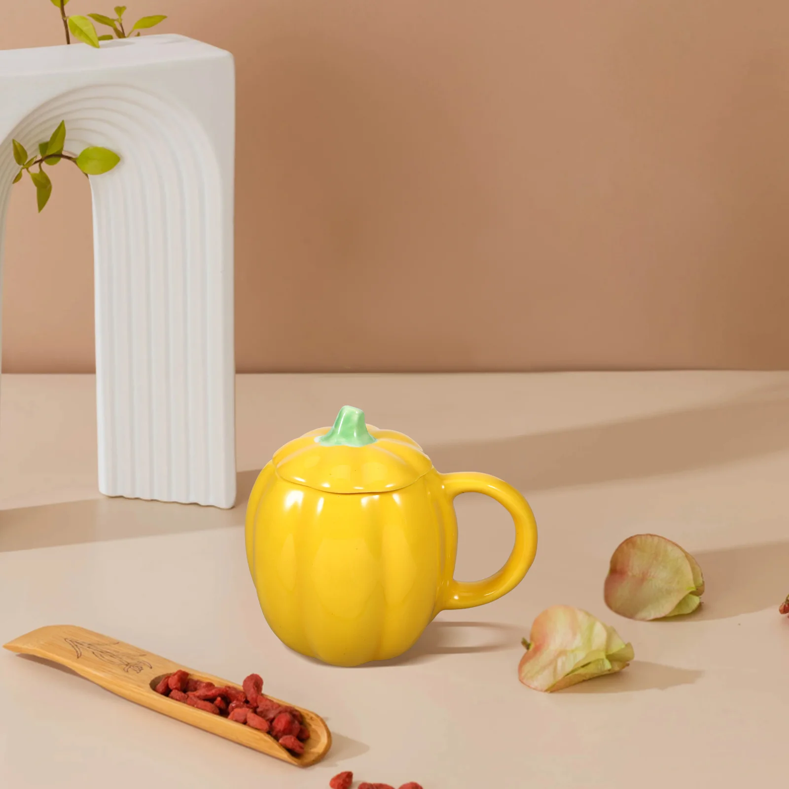 

Pumpkin Shape Ceramic Coffee Mug Vintage Elegant Style Milk Tea Water Cup Home Office Decorative Cup Coffee Mugs