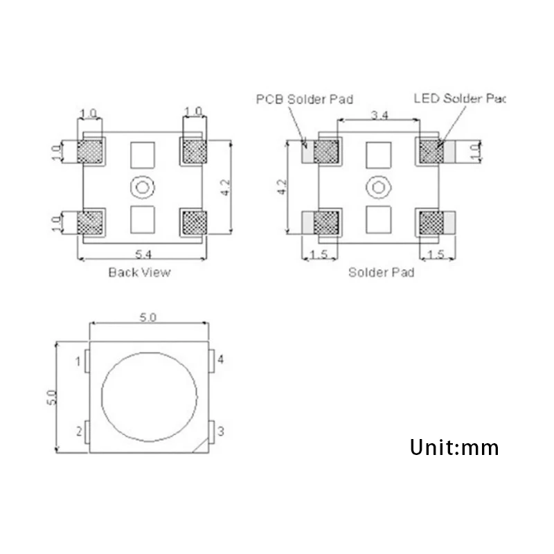 Imagem -05 - Rgb Led Chip Ws2812 Pixels Endereçáveis Individualmente Chip Ws2811 ic Built-in Preto Branco Pcb Dc5v 101000 Pcs Ws2812b 5050