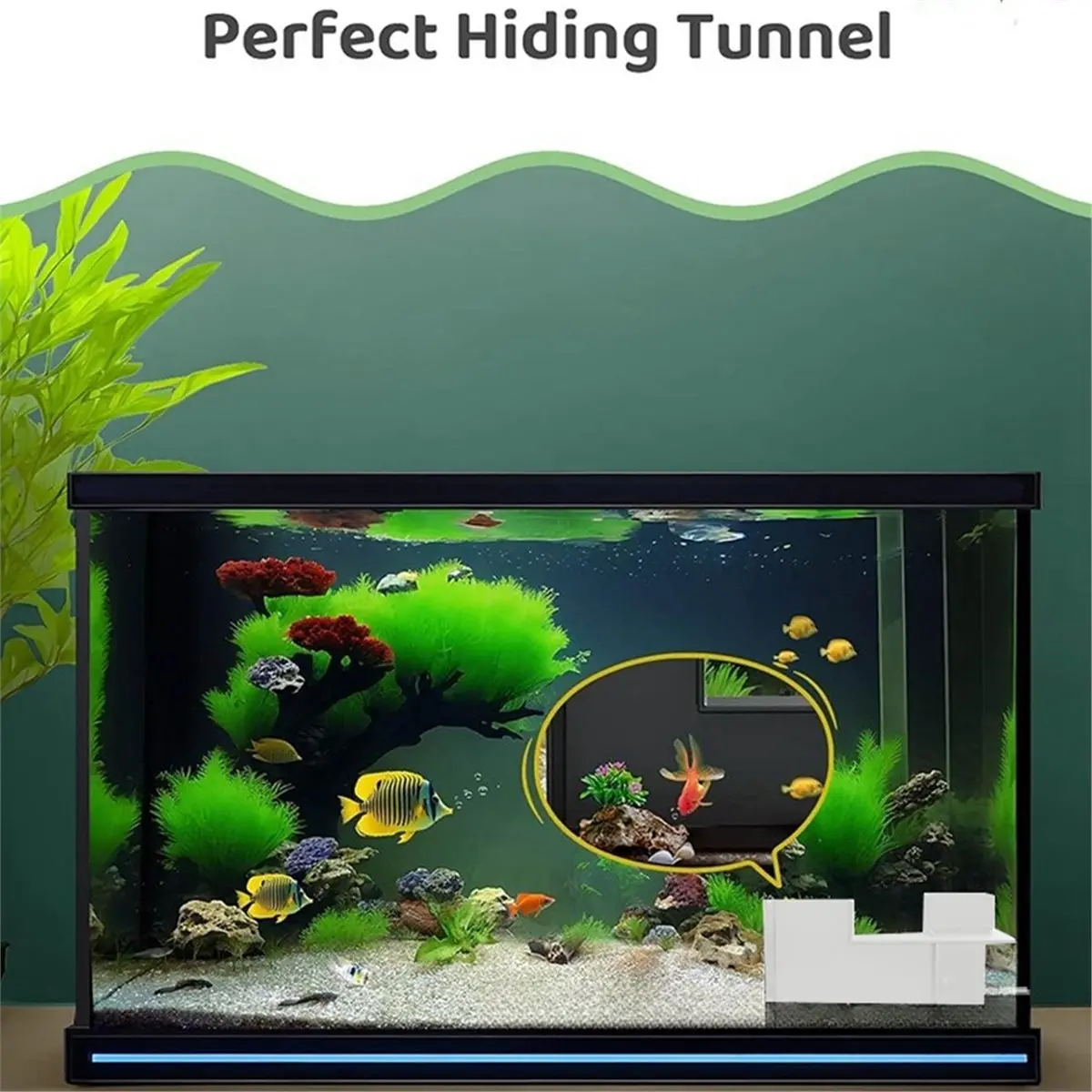 2026 New Fish Shrimp Hides Cave Aquarium Tunnel Underground Corner Shelter Aquarium Fish Tank Decoration Fish Shrimp Concealed