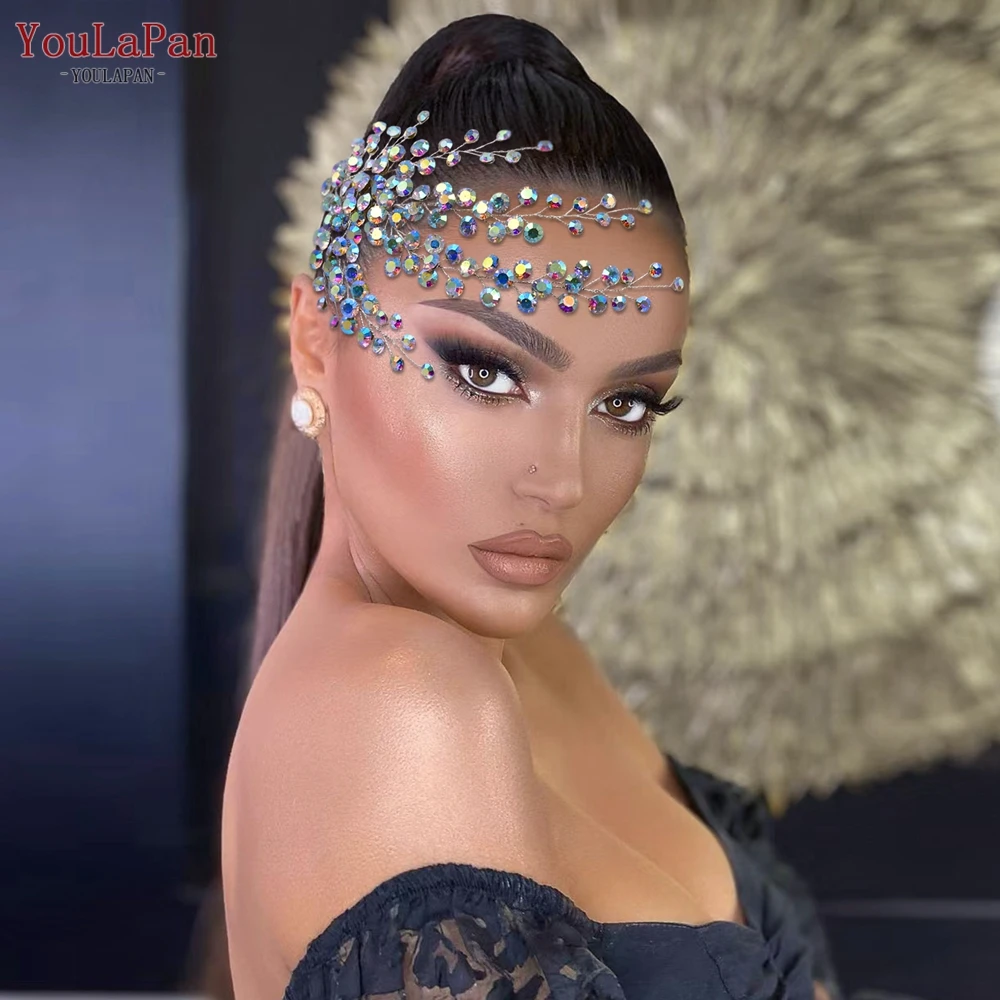 

YouLaPan Wedding Bride Rhinestone Hair Comb Shiny Headdress Woman Fashion Headpiece Headwear Banquet Party Hair Ornaments HP590