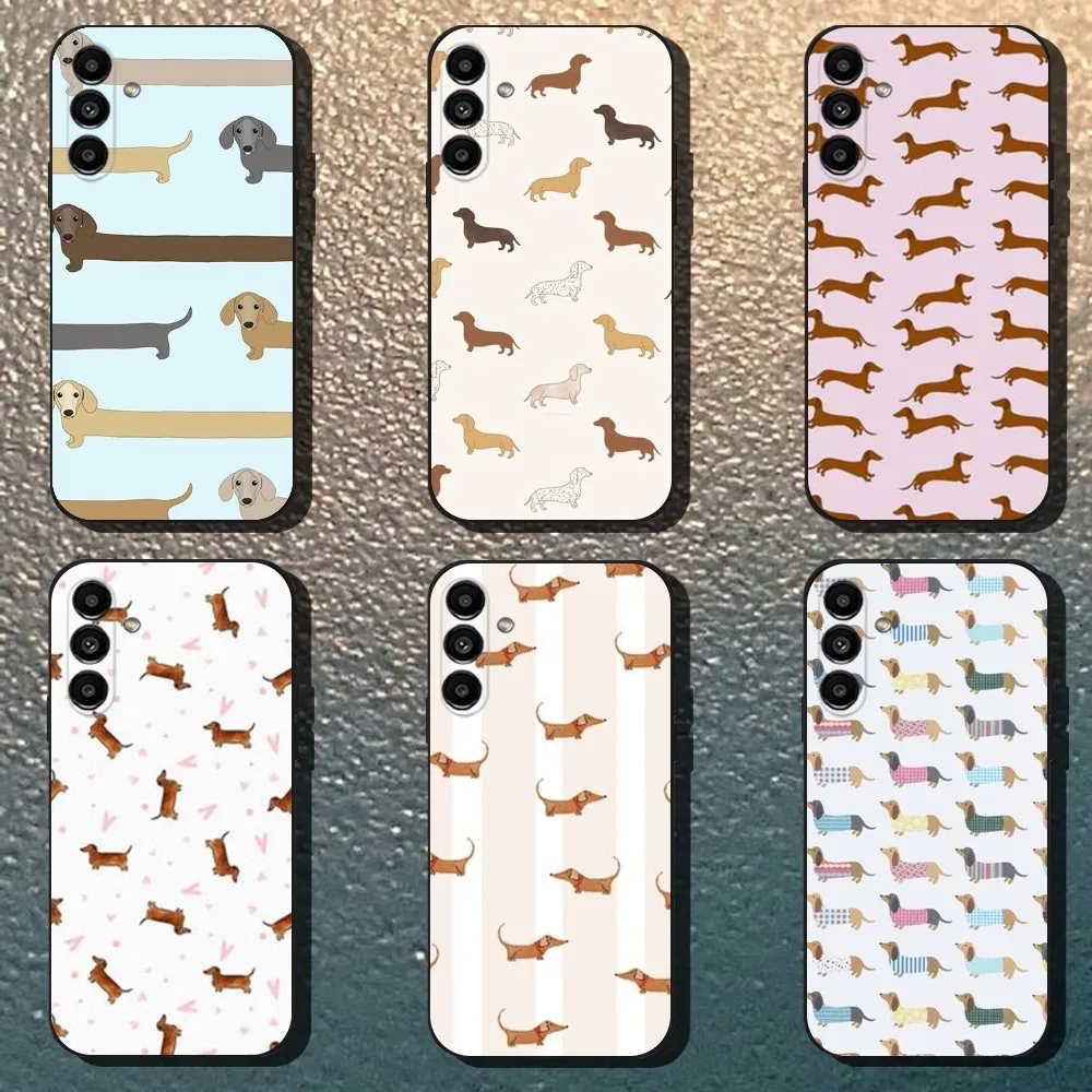 

Dachshund Dog Phone Case For Samsung Galaxy A13,A21s,A22,A31,A32,A52,A53,A71,A80,Soft Black Shell