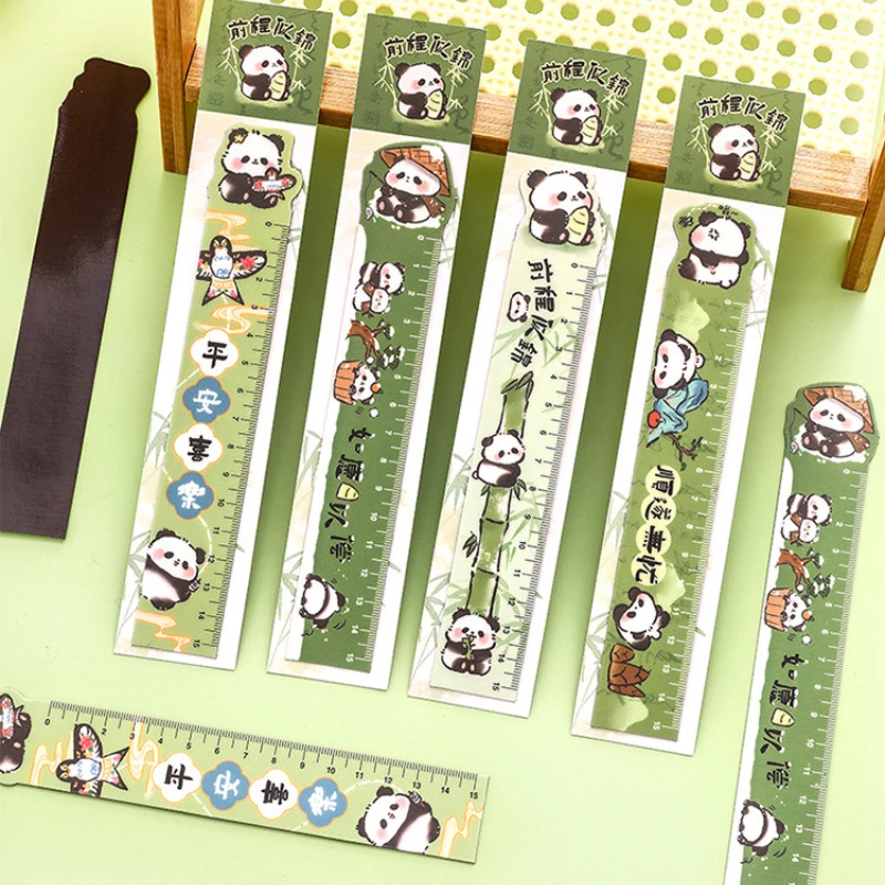 لطيف الباندا المغناطيسي المرجعية حاكم طالب الإبداعية مرنة حاكم 15 سنتيمتر الكرتون الأرنب الدب كابيبارا المغناطيسي مسطرة مستقيمة