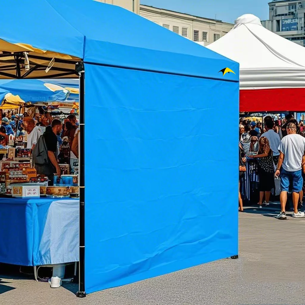 Sun Side Walls for 10x10 Pop up Tent Instant Canopy Shade Removeable Sidewalls UPF50+ Waterproof sky blue