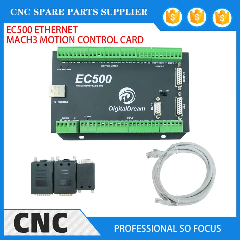 EC500 Mach3 Ethernet 3/4/5/6 axis motion controller NVEM upgrade version Engraving machine motor motion control system