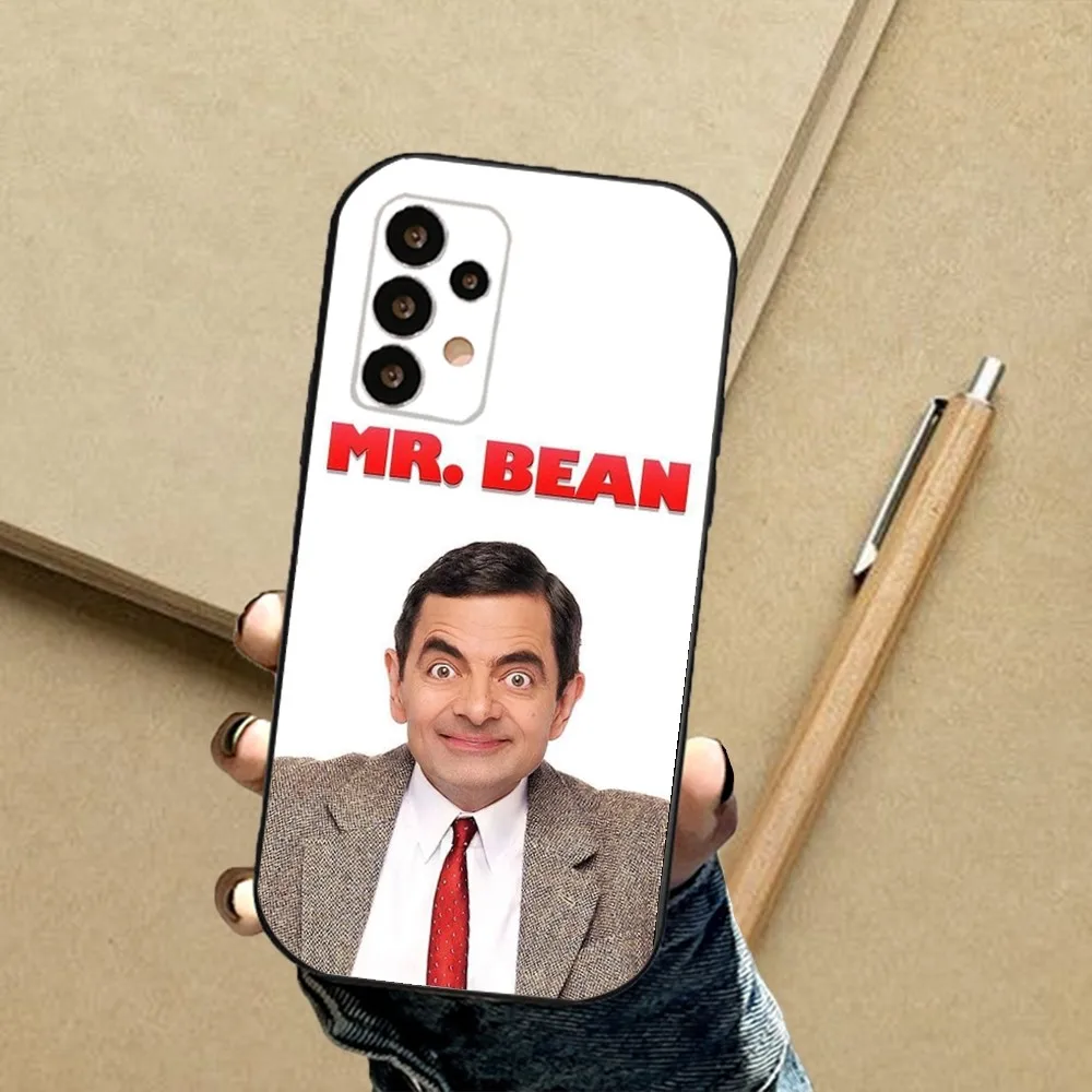 Funny Mr B-Bean Phone Case For Samsung S24,23,22,30,21,10,9,Ultra,Plus,Lite,FE,5G Black Soft Case