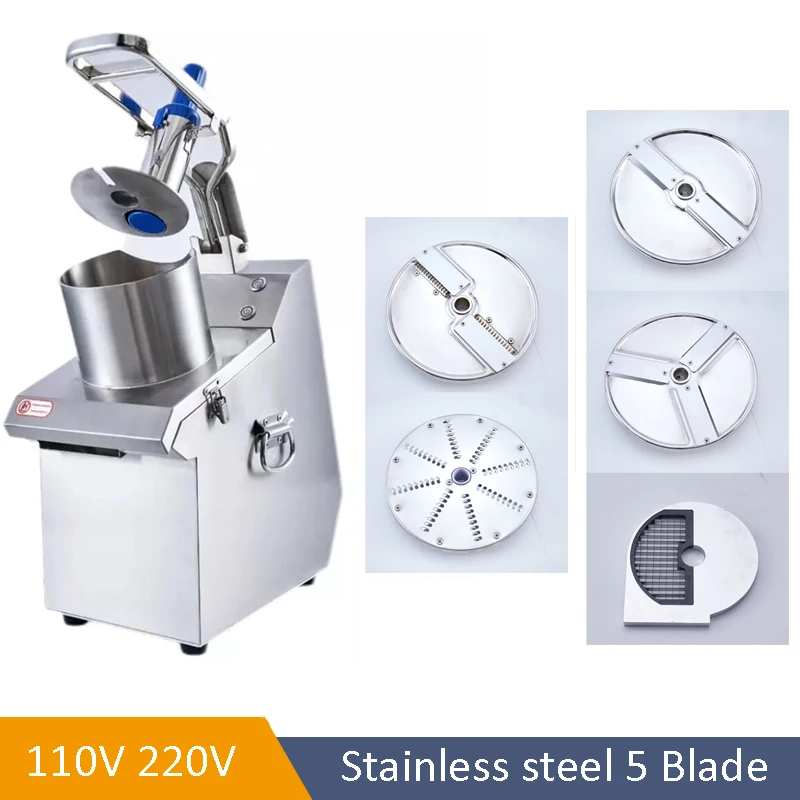 Multi função 6 lâmina de aço inoxidável elétrico comercial vegetal slicer dicer shredder máquina batata cenoura cortador máquina