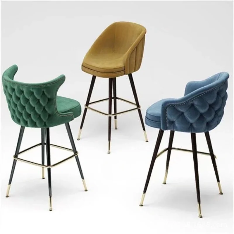 Silla de Bar de Arte de cuero extraíble moderna y sencilla, muebles KTV Cafe, silla de recepción de moda, silla de Bar de ocio