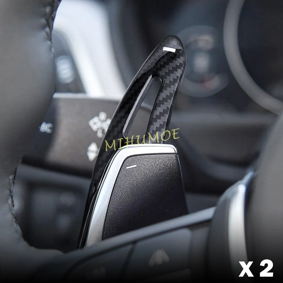 

Paddle Shifter For BMW X1 X3 X4 X5 X6 1 2 3 4 5 6 Series Styling Car Steering Wheel Extension 2Pcs Carbon Fiber / Glossy Black
