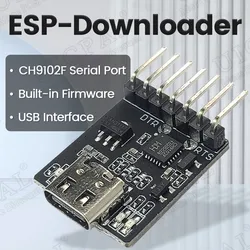 CH9102F Downloader Module Chip Serial Port Download 7Pin Program Burning for ESP32 MINI TYPE-C USB to UART RS232 RS485