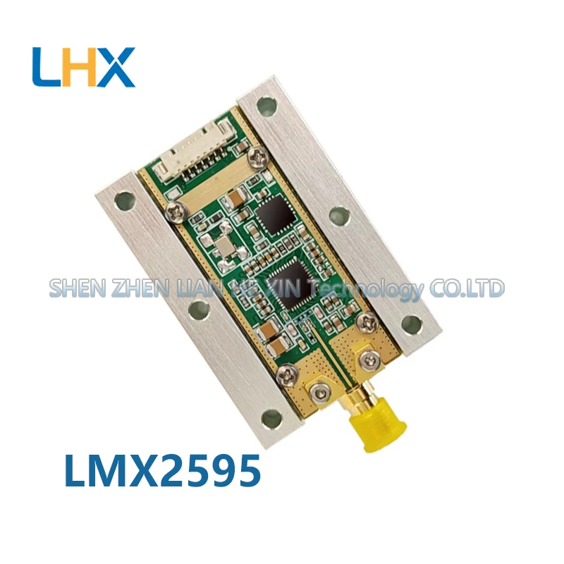 LMX2595 phase-locked loop 10M-19GHz high-frequency microwave signal source module with heat dissipation aluminum block