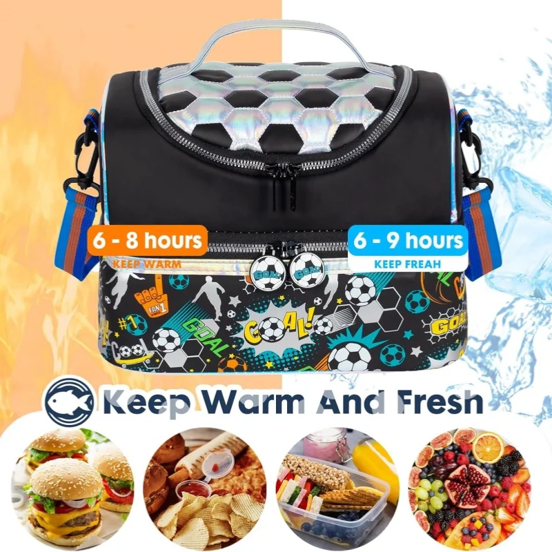 Three layer thickened cartoon 3D large insulation bag, student meal bag, lunch bag, takeaway snack bag, portable lunch bag